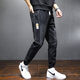 Fesshi-cho jeans men's 2023 spring and summer new trendy brand loose trousers for boys spliced ​​casual Harun work pants Large pocket Harun grey XL [recommended 120-135 Jin [Jin equals 0.5 kg]]