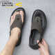 Sandalias de hombres dinámicas de camello alemanes para verano Nuevos zapatos de playa informales Sandalias sin deslizamiento Sandalias de doble propósito Flip Flip Flopslip 3880 Gray (tamaño de zapato deportivo) 42