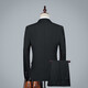 CeiaonKaenu suit suit men's business casual men's professional attire business formal fit groom groomsman wedding dress two-button black two-piece suit | suit + trousers S 165