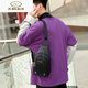 
Small backpack for men and women's breast bag trendy shoulder bag crossbody bag crossbody bag solid color shoulder bag 9905-1 gray small