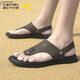 Sandalias de hombres dinámicas de camello alemanes para verano Nuevos zapatos de playa informales Sandalias sin deslizamiento Sandalias de doble propósito Flip Flip Flopslip 3880 Gray (tamaño de zapato deportivo) 42