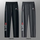 Le coq sportif French big cock summer ice silk pants men's elastic quick-drying trousers fashionable thin sports pants dark gray flat-footed ice silk trousers #vertical row XL recommended weight 140-160Jin Jin equals 0.5 kg
