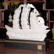 Boyue Xixi has a smooth sailing jade sailing ship ornaments company opening gift for boss customers to move into a new home gift high-end villa living room entrance office decoration crafts have a smooth sailing (height 39 cm)
