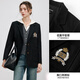 KBNE Black Casual Suit Jacket Feminine Suit 2025 New Workplace Commuting Formal Tops Spring and Autumn Women Black S