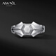 AWNL Seven Seas Ring Nordic M Meteorite Ring Men's Light Luxury Niche Fashion Jewelry as a Birthday Gift for Boyfriend Hk#20 (Inner Diameter 19.04mm)