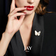 Jay butterfly brooch, high-end female pin, anti-exposure, birthday gift for mother, mother-in-law and elders