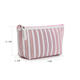 Whale Valley House Cosmetic Storage Bag Portable Travel Small Cosmetic Bag Student Bag Women's Carrying Waterproof Toiletries Storage Bag Pink Stripes