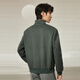 Jinba Herren -Kleidung [New Chinese Style] Promi gleicher Stil Herbst und Winter Neue chinesische Stil Kurzversion überlappte Wolljacke DDWR3299 Wald Dunkelgrün L.