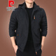 Pier Cardin Outdoor Men's Menship Осенью и зима 2020 Новые мужчины среднего возраста осенней одежды плюс бархатная куртка мужская пружина и осенью толстая 9898 [военный зеленый] плюс тонкая бархатная съемная шляпа M 170-й спецификации (120JIN [JIN равен около 0,5 кг]))