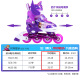 Disney (Disney) roller skates children's roller skates purple Frozen flash roller skates set 3-4-6 years old children's adjustable roller skates S size