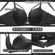 French Jerrie Mock brand traceless underwear for women gathering small breasts sexy thin style 2022 new upper-collecting secondary breast anti-sagging bra set 22W4865 gray purple 75B=34B (set)