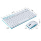 Skyscraper (Mofii) X210 Xinyue Edition Wireless Keyboard and Mouse Set Office Keyboard and Mouse Set Portable Computer Keyboard Laptop Keyboard All-in-one Blue and White
