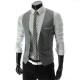 Yue Yin Suit Vest Men's Slim Men's Vest Vest Work Clothes Waistcoat Thin Casual British Wedding Inner Men's Suit Clothes Men's 08 Black M