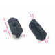 Outdoor T-shaped plastic wood floor fasteners HDPE material wood plastic floor connectors stainless steel screws height 6mm, seam 6mm 100 dovetails