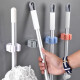 Philipson Mary brother mop clip wall-mounted mop hook no punching mop rack bathroom bathroom broom hanger only gray