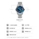 
Titoni men's watch Master series automatic mechanical astronomy certification calendar kinetic energy display Swiss watch 41mm steel belt blue disc 94388 S-677