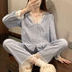 Wanmanduo cardigan pyjamas féminin coton automne style dentelle sexy dentelle à manche en V Célébrité Internet court spectacle 1 3882 # abricot jacquard m recommandé 80-105 Jin [Jin est égal à 0,5 kg]