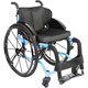 Australischer Foshan Oriental behindert Sport Rollstuhl für heimliche leichte faltbare Aluminiumlegierung tragbarer Handbuch FS723LQF15 Blau Sitzbreite 38 cm