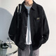 Baiqueting shirt men's 2025 autumn new Hong Kong style loose shirt jacket men's trendy brand fashion versatile casual tops black XL recommended 115-135 Jin Jin equals 0.5 kg