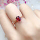 Suiyuxian salt burgundy garnet women's ring Japanese exquisite ring female Mozambique woman Wangfu stone burgundy pomegranate ring