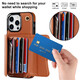 Jinhao anwendbar für iPhone16pro Max Mobiltelefon Hülle Wallet Lederhülle Apple 15 Vollbedeckung 14 Anti-Fall 13 Schutzhülle 12 Armband High-End-Modearmband + Schultergurt + Organkartenbeutel braun 6,7-Zoll-Apfel 14 Plus