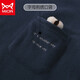 Catman MiiOW Pajamas Men's Solid Color Pullover Polar Fleece Simple Elegant Cartoon Winter Casual Thick Home Clothes Navy + Silver Gray XL