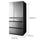 Panasonic NR-F673WX-X5 659 litres Réfrigérateur multi-portes importé d'origine au Japon, fabrication automatique de glace automatique refroidie par l'air, stérilisation nanoyi x et nettoyage des odeurs, panneau de verre miroir Agate Black