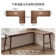 Qingyaju solid wood corner desk double 7-shaped home corner office computer desk L-shaped bedroom long table workbench single table 180*140* width 55* height 75* thickness 5cm