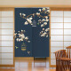 Shengshi Taibao door curtain fabric partition short door curtain no punching kitchen bathroom blackout hanging curtain Chinese flower and bird 85*120