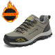 
Winter Camel Men's Shoes Clearance and Fleece Warm Cotton Shoes Men's Soft Sole Anti-Slip Outdoor Leisure Waterproof Mountaineering Shoes Military Green [Fleece] ST14099XW 43