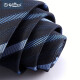Goldlion Men's Fashion Contrast Color Splicing Stripe Yarn-dyed Arrow Tie Blue-95K5000