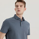 Staffel 5 Smart fünf schwere doppelt Perlen Kurzarm Polo-Hemd Herren Ice Seide rein weiße leichte Luxus-Hemd-Hemdkragen täglicher Pendler T Grey D753 XL (Gewicht empfohlen 76-85 kg)