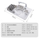 GeoSansink fregadero de un solo ranura Importado STS304 Cocina de acero inoxidable Cuenca de lavado EDS880 EDS880 Fregadero + D305 Fauceto Abierto de grifo a la derecha