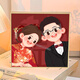 Chuangjingyi wählt hochwertige Hochzeitsgeschenke Custom Digital Oil Painting DIY Füllungsfarbe handbemalte Hochzeitsfotos Acryl qx11154 50*50c.m Dicke Massivholz Innenrahmen