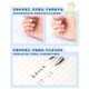 Deli Stationery 0.5mm Alpaca series Magic Heat Erasable Pen Replacement Core Student Full Syringe Neutral Pen Signature Pen Replacement Core Black 20 pieces/box A844