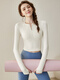 Yuebu autumn yoga clothing top for women with chest pad sports suit quick-drying long-sleeved fitness clothing Pilates training high-end milk white long-sleeved M Recommended weight 95-110Jin Jin equals 0.5 kg