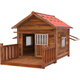 HKFX solid wood dog cage outdoor rainproof wooden dog house house waterproof doghouse large dog outdoor windproof four-season doghouse 5XL-for extra large dogs-single house with windows on both sides_with screen window cover side door including door installation HKFX solid wood dog cage outdoor rainproof wooden dog house house waterproof doghouse large dog outdoor windproof four-season doghouse 5XL-for extra large dogs-single house with windows on both sides_with screen window cover side door including door installation