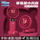 VEZO [Disney joint model] Handheld small fan Strawberry bear portable folding USB charging mini small fan Office desktop halter neck children's dormitory [Limited strawberry bear] 48h battery life + 5-speed air volume + foldable + lanyard