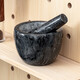 Onlycook marble garlic masher household stone mortar garlic mortar garlic mashed artifact mashing grinder mortar single