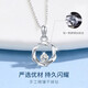 Farcoko brand pt950 platinum necklace women's platinum clavicle chain fashion jewelry Valentine's Day birthday gift for girlfriend pt950 platinum necklace + Möbius strip pendant - exquisite high-end gift box