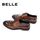 Zapatos de cuero Belle Business Zapatos formales para hombres Zapatos de boda Brock Brock Showing 89183am9 Estilo clásico marrón 41 (255 mm)