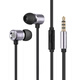 Newmine MX660 metal in-ear wired music mobile phone earphones wire-controlled earphones 3.5mm suitable for Apple Android computers and tablets Iron Gray