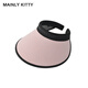 Hauptsächlich kitty Vinyl Sonnenschutzhut für Frauen 2025 Neuer Sommer Beach uv coole Hut für Frauen Sonnenhut Hut Milch weiße Geschenkbox