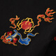 
Denon supreme short-sleeved T-shirt men and women fashion brand national trend joint brand like a broken bamboo embroidery Chinese style pure cotton loose couple short-sleeved T-shirt 691 black L-code (recommended 116-136Jin [Jin equals 0.5 kg])