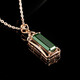 Tingliang 2 carat green tourmaline pendant, 18K gold with diamonds, colored gemstone pendant for your lover, pendant + 18K gold necklace