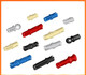 Felle LEGO Compatible Teile und Teilezubehör 2780 6558 43093 32054 3673 4274 Pin Stecker 6628 Schwarzer Ball halbe Stecker