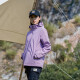 Lemon Plus Windbreaker de terciopelo debajo de los hombres y mujeres al estilo coreano de la chaqueta de trabajo de la capa suave de la capa de la capa de plátano Top 9930s Purple-Women [Color sólido] 4xl