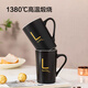 Creative personalized cup made in Jingdong, ceramic mug with lid spoon, trendy couple, men and women, household milk coffee cup 380ML