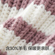 Jiao Nei 502++ Children's Hats Boys and Girls Knitted Hats Wool Warm Heating Head Protection Contrast Color Striped Wool Hat Autumn and Winter Good Luck Red and White Strips One Size One Size