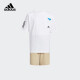 Adidas Adidas official website children's clothing summer new style men's and large children's court sports running training quick-drying short-sleeved shorts suit HT5832176 size recommended height around 175